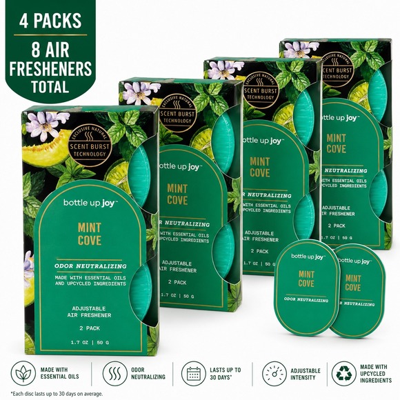 Joy Dravecky Other - Bottle Up Joy Mint Cove Air Freshener 8 Count Adjustable Odor Neutralizer